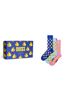Happy Socks Male Multicolored Duck Patterned Cotton 3-Pack Sock Set | Derimod Happy Socks Male Multicolored Duck Patterned Cotton 3-Pack Sock Set | Derimod