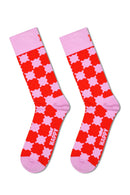 Happy Socks Woman Multicolored Patterned Cotton 3-Pack Sock Set | Derimod Happy Socks Woman Multicolored Patterned Cotton 3-Pack Sock Set | Derimod