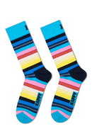 Happy Socks Woman Multicolored Patterned Cotton 3-Pack Sock Set | Derimod Happy Socks Woman Multicolored Patterned Cotton 3-Pack Sock Set | Derimod