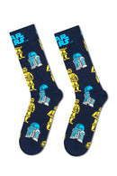 Happy Socks Male Navy Star Wars Patterned Cotton Socks | Derimod Happy Socks Male Navy Star Wars Patterned Cotton Socks | Derimod