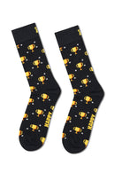 Happy Socks Male Black Gamer-Themed Cotton 4-Pack Socks Set | Derimod Happy Socks Male Black Gamer-Themed Cotton 4-Pack Socks Set | Derimod