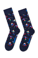 Happy Socks Male Multicolored Winter-Themed Cotton 2-Pack Sock Set | Derimod Happy Socks Male Multicolored Winter-Themed Cotton 2-Pack Sock Set | Derimod