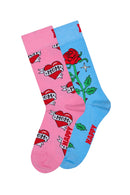 Happy Socks Woman Multicolored Patterned Cotton Socks | Derimod Happy Socks Woman Multicolored Patterned Cotton Socks | Derimod