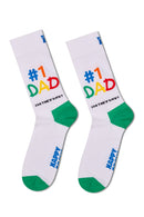 Happy Socks Erkek Beyaz Desenli Pamuklu Çorap | Derimod Happy Socks Erkek Beyaz Desenli Pamuklu Çorap | Derimod