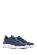 Geox Men's Blue Spherica Lace-Up Fabric Sneaker | Derimod Geox Men's Blue Spherica Lace-Up Fabric Sneaker | Derimod