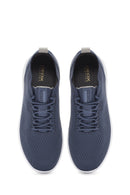 Geox Men's Blue Spherica Lace-Up Fabric Sneaker | Derimod Geox Men's Blue Spherica Lace-Up Fabric Sneaker | Derimod