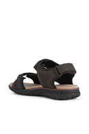 Geox Men's Brown U Spherica Ec5 Flat Sandals | Derimod Geox Men's Brown U Spherica Ec5 Flat Sandals | Derimod