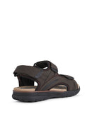 Geox Men's Brown U Spherica Ec5 Flat Sandals | Derimod Geox Men's Brown U Spherica Ec5 Flat Sandals | Derimod