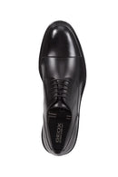 Geox Men's Black U Walk Pleasure Lace-Up Leather Casual Shoes | Derimod Geox Men's Black U Walk Pleasure Lace-Up Leather Casual Shoes | Derimod