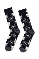 Happy Socks Kadın Çok Renkli Kedi Desenli Pamuklu 3’lü Çorap Seti | Derimod Happy Socks Kadın Çok Renkli Kedi Desenli Pamuklu 3’lü Çorap Seti | Derimod