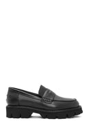 Kadın Siyah Taş Detaylı Deri Maskülen Loafer | Derimod Kadın Siyah Taş Detaylı Deri Maskülen Loafer | Derimod