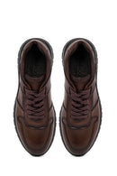 Erkek Kahverengi Bağcıklı Deri Casual Sneaker | Derimod Erkek Kahverengi Bağcıklı Deri Casual Sneaker | Derimod