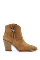 Women's Suede Heeled Boots | Derimod Women's Suede Heeled Boots | Derimod