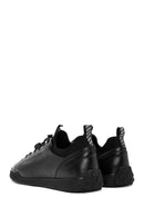 Erkek Siyah Bağcıklı Deri Sneaker | Derimod Erkek Siyah Bağcıklı Deri Sneaker | Derimod