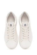 Erkek Beyaz Bağcıklı Deri Sneaker | Derimod Erkek Beyaz Bağcıklı Deri Sneaker | Derimod