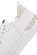 Erkek Beyaz Bağcıklı Deri Sneaker | Derimod Erkek Beyaz Bağcıklı Deri Sneaker | Derimod