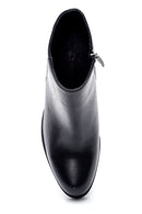 Women's Leather Zippered Heeled Boots | Derimod Women's Leather Zippered Heeled Boots | Derimod