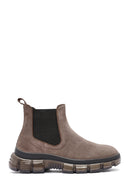 Men's Beige Suede Leather Chelsea Boots | Derimod Men's Beige Suede Leather Chelsea Boots | Derimod