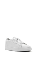 Erkek Beyaz Bağcıklı Deri Sneaker | Derimod Erkek Beyaz Bağcıklı Deri Sneaker | Derimod