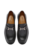 Men's Black Buckle Detailed Leather Casual Loafer | Derimod Men's Black Buckle Detailed Leather Casual Loafer | Derimod