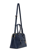 Women's Navy Blue Classic Shoulder Bag | Derimod Women's Navy Blue Classic Shoulder Bag | Derimod