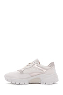 Women's Beige Leather Sneaker | Derimod Women's Beige Leather Sneaker | Derimod