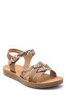 Women's Snakeskin Patterned Sandals | Derimod Women's Snakeskin Patterned Sandals | Derimod