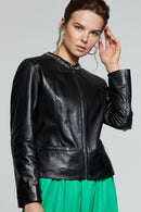 Olivia Women's Leather Jacket | Derimod Olivia Women's Leather Jacket | Derimod