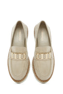 Kadın Taba Tokalı Süet Maskülen Loafer | Derimod Kadın Taba Tokalı Süet Maskülen Loafer | Derimod