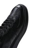 Men's Black Leather High Top Sneaker | Derimod Men's Black Leather High Top Sneaker | Derimod