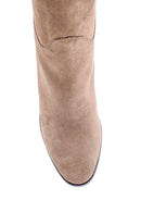 Women's Suede Heeled Boots | Derimod Women's Suede Heeled Boots | Derimod