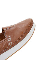 Women's Tan Thick Soled Leather Comfort Loafer | Derimod Women's Tan Thick Soled Leather Comfort Loafer | Derimod