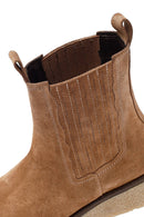 Women's Camel Thick-Soled Suede Leather Chelsea Boot | Derimod Women's Camel Thick-Soled Suede Leather Chelsea Boot | Derimod