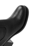 Women's Black Thick Heel Leather Boots | Derimod Women's Black Thick Heel Leather Boots | Derimod