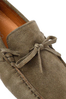 Men's Khaki Suede Leather Loafer | Derimod Men's Khaki Suede Leather Loafer | Derimod