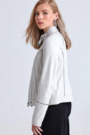 Irma Women's Leather Jacket | Derimod Irma Women's Leather Jacket | Derimod