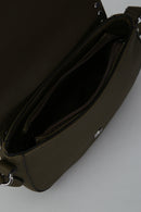 Women's Crossbody Bag with Staple Detail | Derimod Women's Crossbody Bag with Staple Detail | Derimod