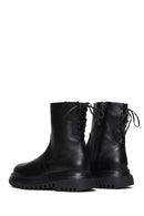 Women's Black Zippered Flat Casual Boots | Derimod Women's Black Zippered Flat Casual Boots | Derimod