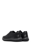 Erkek Siyah Bağcıklı Deri Sneaker | Derimod Erkek Siyah Bağcıklı Deri Sneaker | Derimod