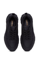 Women's Black Thick Sole Lace-Up Sneakers | Derimod Women's Black Thick Sole Lace-Up Sneakers | Derimod