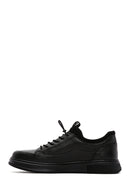 Men's Black Lace-up Leather Sneaker | Derimod Men's Black Lace-up Leather Sneaker | Derimod