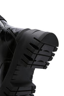Women's Black Patent Leather Thick Soled Boots | Derimod Women's Black Patent Leather Thick Soled Boots | Derimod
