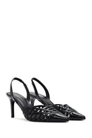 Women's Black Patent Leather Stiletto Heeled Shoes | Derimod Women's Black Patent Leather Stiletto Heeled Shoes | Derimod