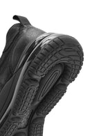 Men's Black Lace-Up Nubuck Leather Sneakers | Derimod Men's Black Lace-Up Nubuck Leather Sneakers | Derimod