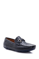 Erkek Lacivert Deri Örgülü Casual Loafer | Derimod Erkek Lacivert Deri Örgülü Casual Loafer | Derimod