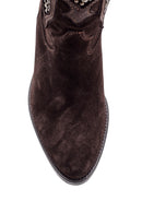 Women's Suede Leather Cowboy Boots | Derimod Women's Suede Leather Cowboy Boots | Derimod