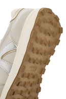 Women's Beige Lace-up Leather Sneaker | Derimod Women's Beige Lace-up Leather Sneaker | Derimod