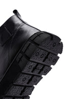 Men's Black Lace-Up Zippered Leather Boots | Derimod Men's Black Lace-Up Zippered Leather Boots | Derimod