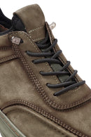 Men's Khaki Lace-Up Suede Leather Casual Shoes | Derimod Men's Khaki Lace-Up Suede Leather Casual Shoes | Derimod