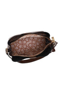 Woman Brown Long-Strap Printed Shoulder Bag | Derimod Woman Brown Long-Strap Printed Shoulder Bag | Derimod